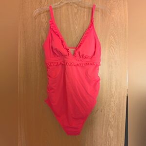 Hot Pink Maternity One Piece Swimsuit